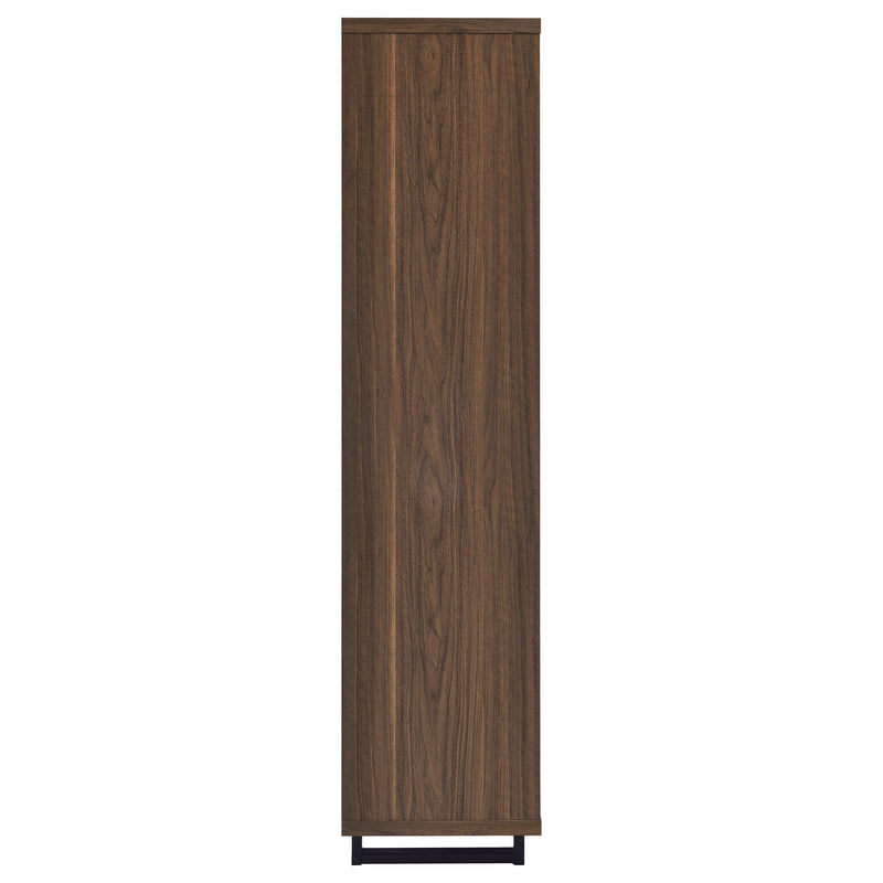 Maddox - 3-Shelf Cabinet Bookcase - Walnut