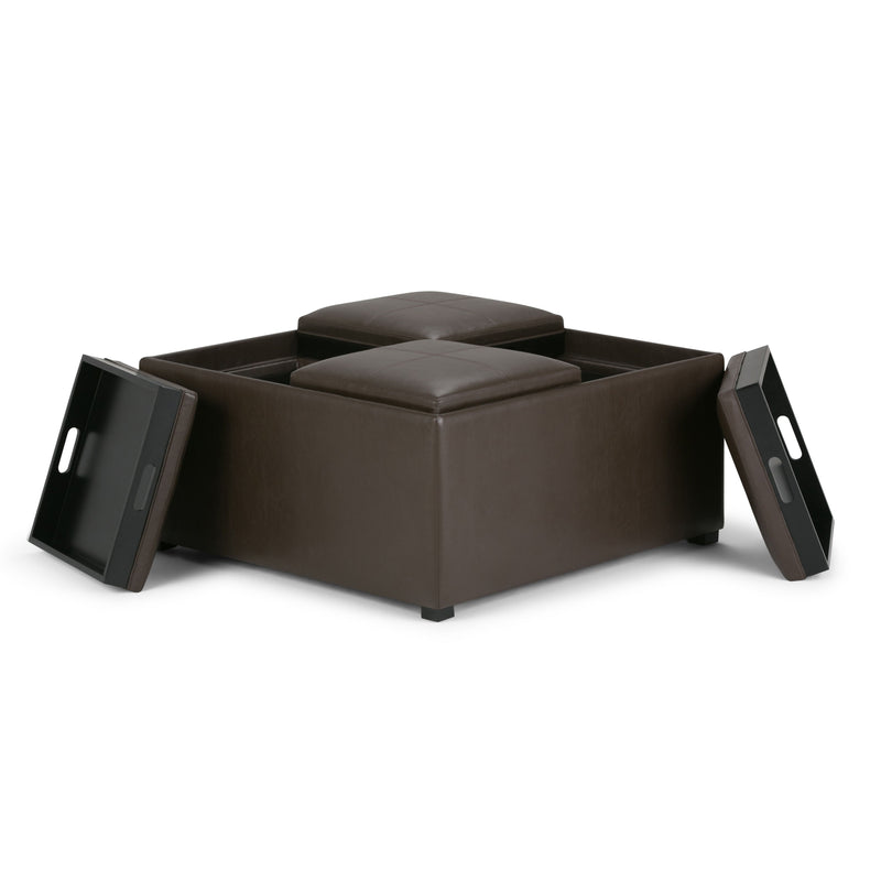 Avalon - Square Coffee Table Storage Ottoman