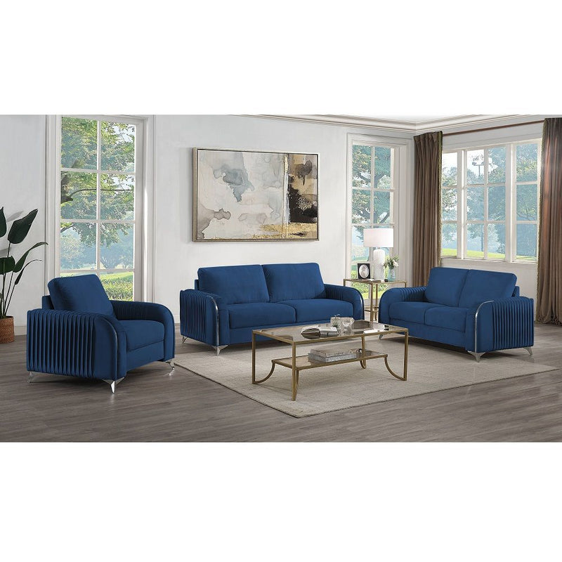 Wenona - Loveseat - Blue Velvet