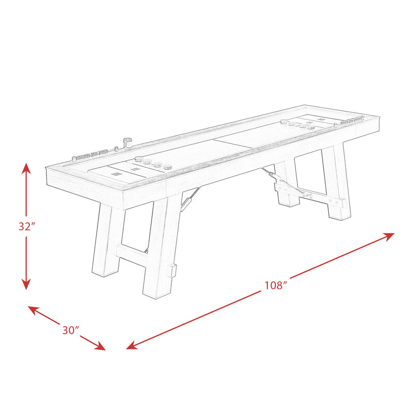 Titus - Shuffleboard Table - Brown - 108"