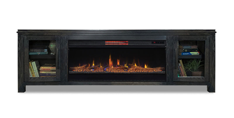 Tybee - 86" Electric Fireplace TV Console For TVs Up To 95" - Clove