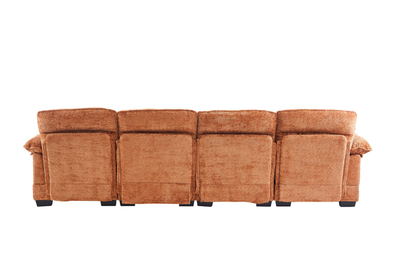 U-Shaped Profile Sofa, Including Two Single Seats And Two Chaise, Modular Sofa, Chenille Sofa