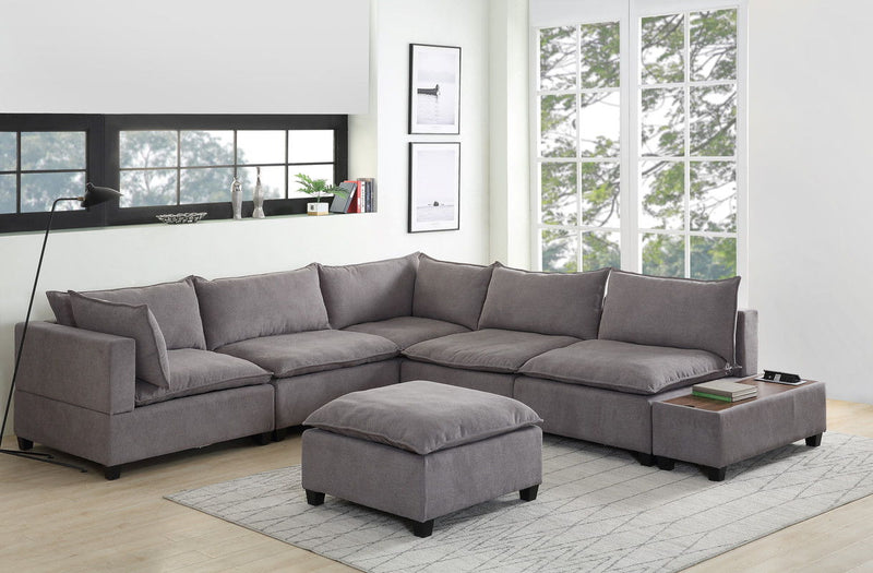 Madison - Modular Sectional Sofa Chaise With USB Storage Console Table