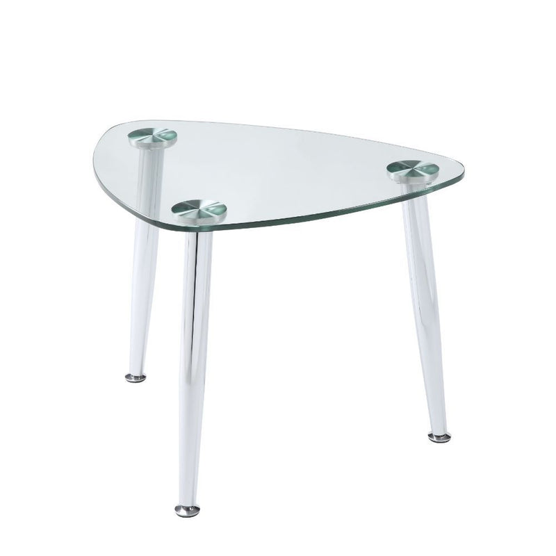 Phlox - End Table - Chrome & Clear Glass