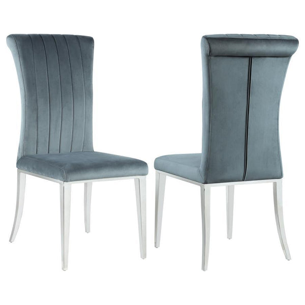 Beaufort - Upholstered Dining Side Chair (Set of 2) - Steel Gray