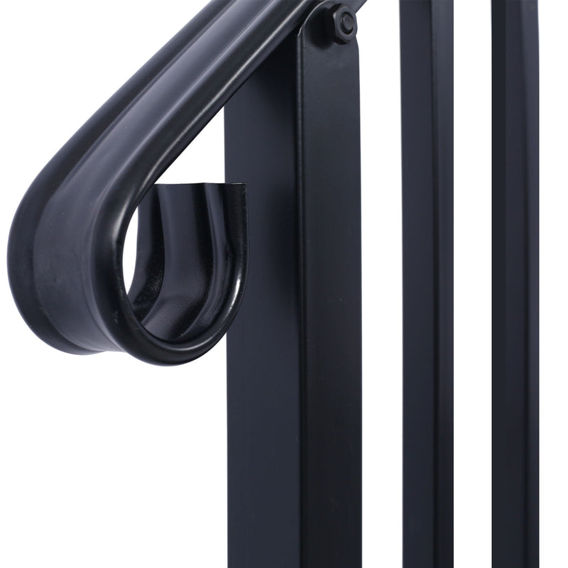 Handrails For Outdoor Steps, Fit 3 Or 4 Steps Outdoor Stair Railing, Picket