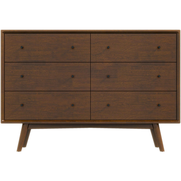 Caroline - Mid Century Modern Solid Wood Dresser - Dark Brown