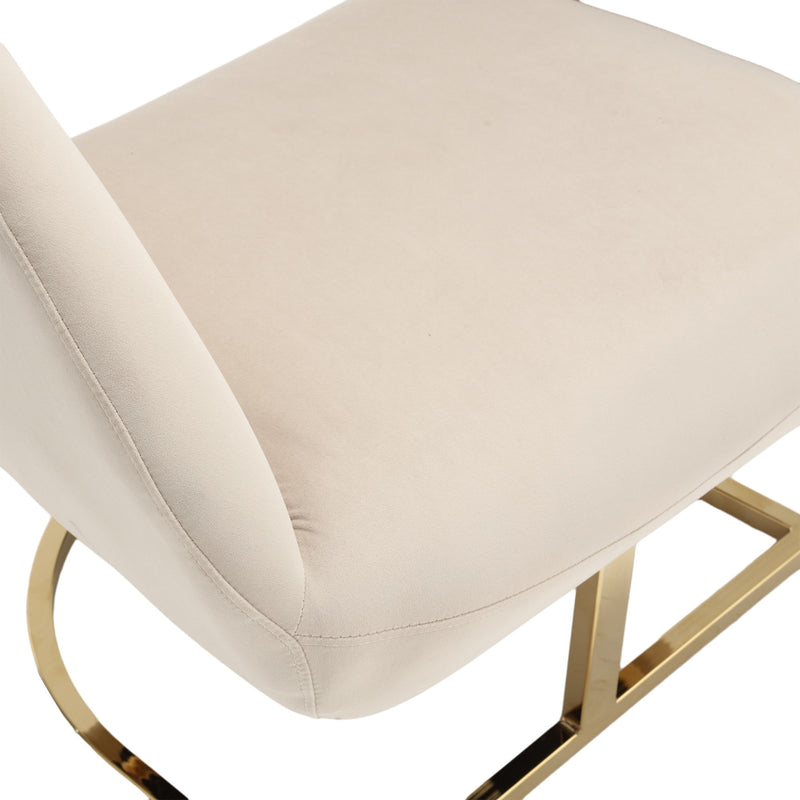 Coolmore - Upholstered Tufted Living Room Chair Textured Linen, Accent Chair With Metal Stand