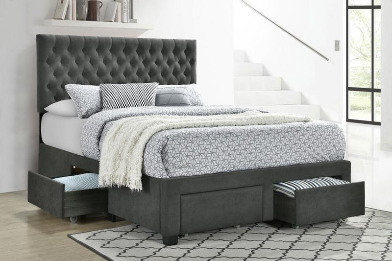 Soledad - 4-drawer Button Tufted Storage Bed