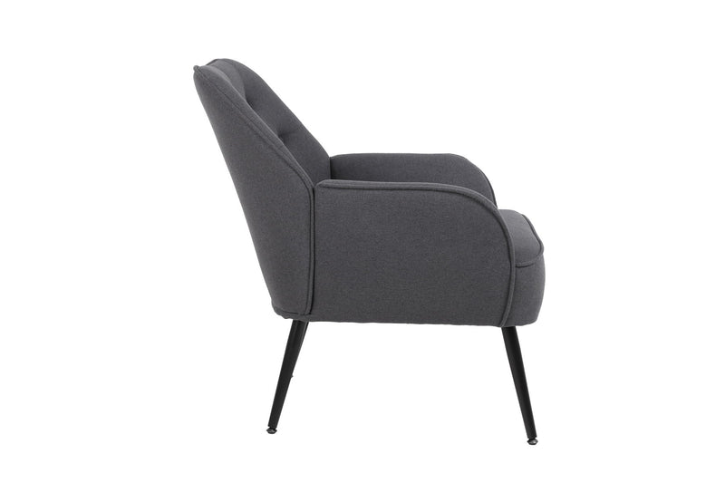 Modern Mid-Century Chair Linen Sherpa Armchair