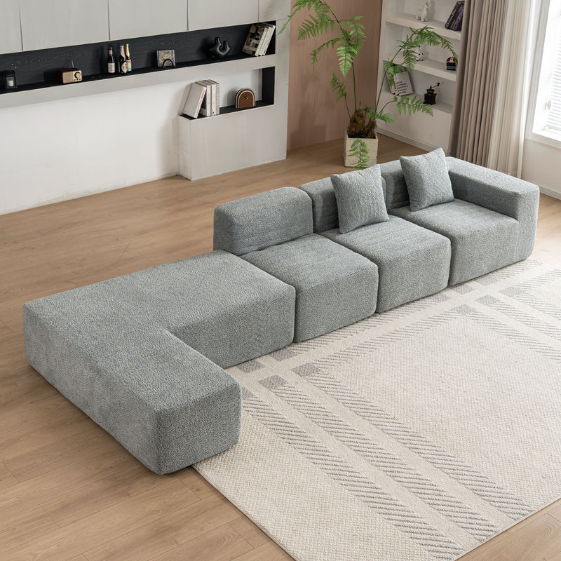 Sectional Sofa Full-Compressed Sofa Couch Free-Combined Sofa For Living Room