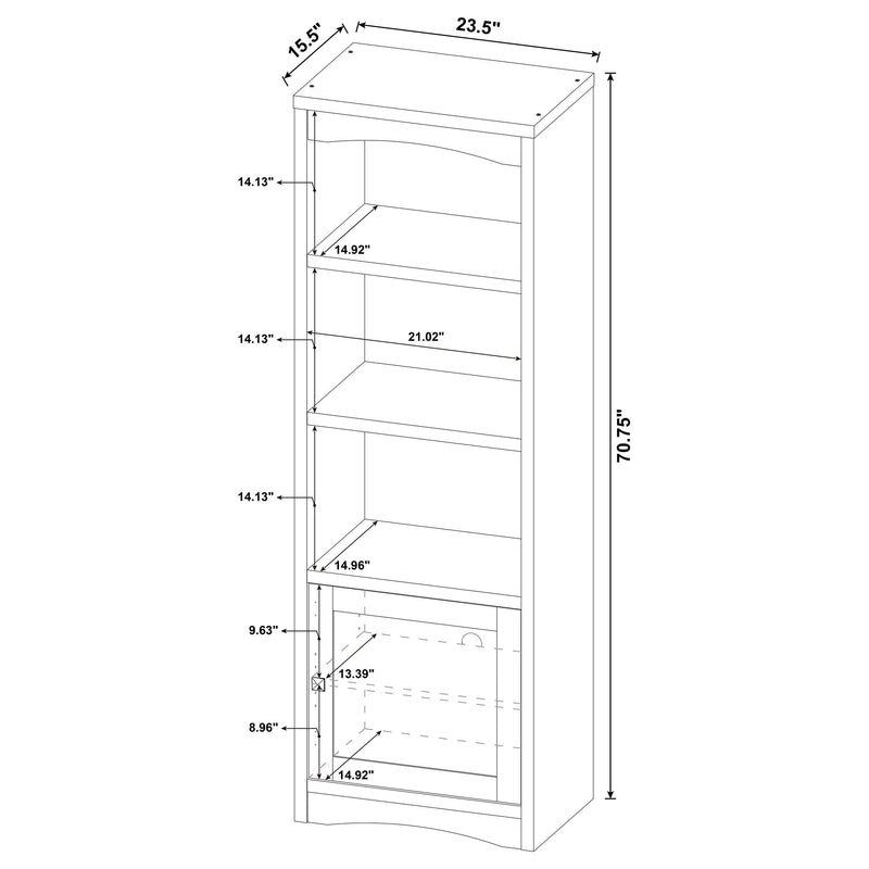 Laughlin - 3 Shelf Engineered Wood Media Tower