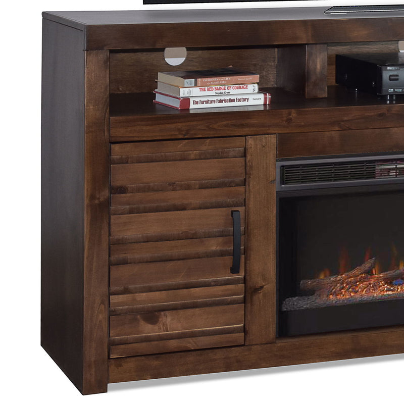 Sausalito - 78" Electric Fireplace TV Stand Console For TVs Up To 95" - Whiskey