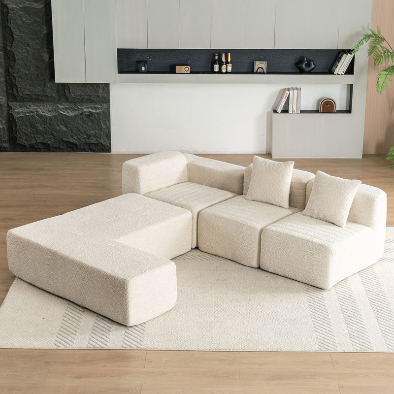 Sectional Sofa Full-Compressed Sofa Couch Free-Combined Sofa For Living Room