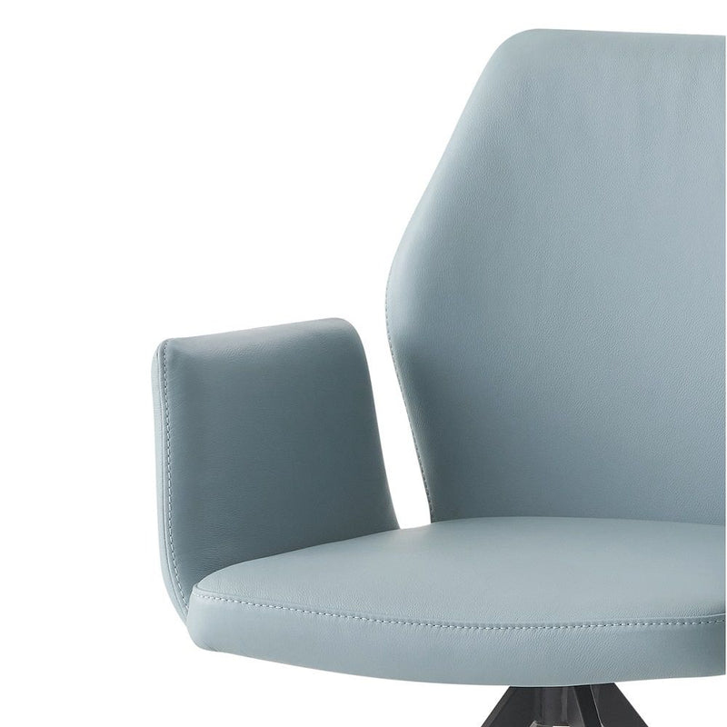 Segismunda - Side Chair With Swivel - Light Blue & Black