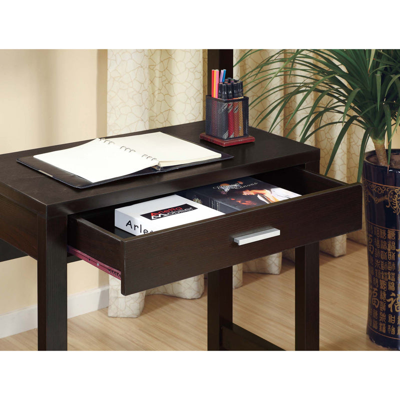 Writing Desk With Drawer, Two Shelfs For Display - Red Cocoa