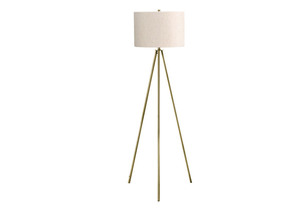 Lighting, Floor Lamp, Brass Metal, Contemporary - Ivory