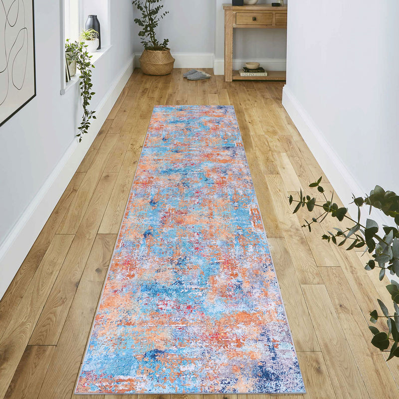 2'6'' X 10' Area Rugs, Washable Rug, Low-Pile, Non-Slip, Non-Shedding, Foldable, Kid & Pet Friendly Area Rugs For Living Room, Bedroom, Kitchen, Dining Room Rug, Perfect Gifts - Multi