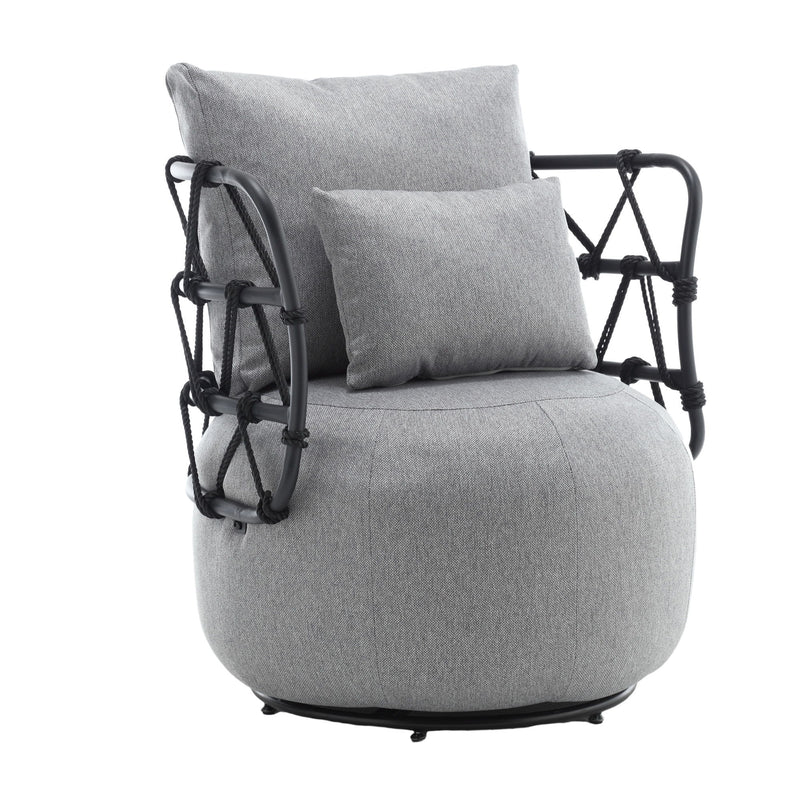 Coolmore - Upholstered Tufted Living Room Chair, Accent Chair With Metal Stand