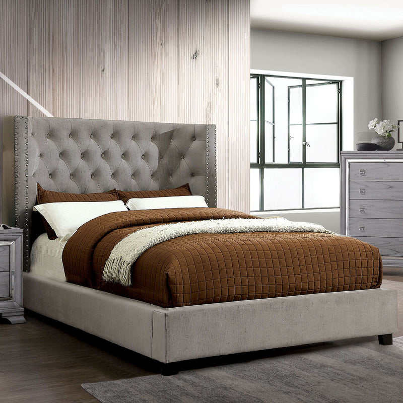 Cayla - California King Bed - Gray