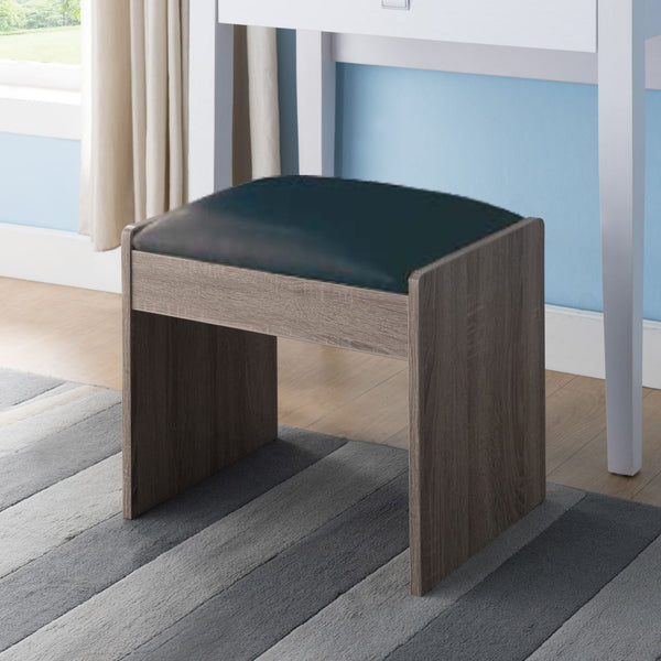 Vanity Cushioned Stool Chair - Brown