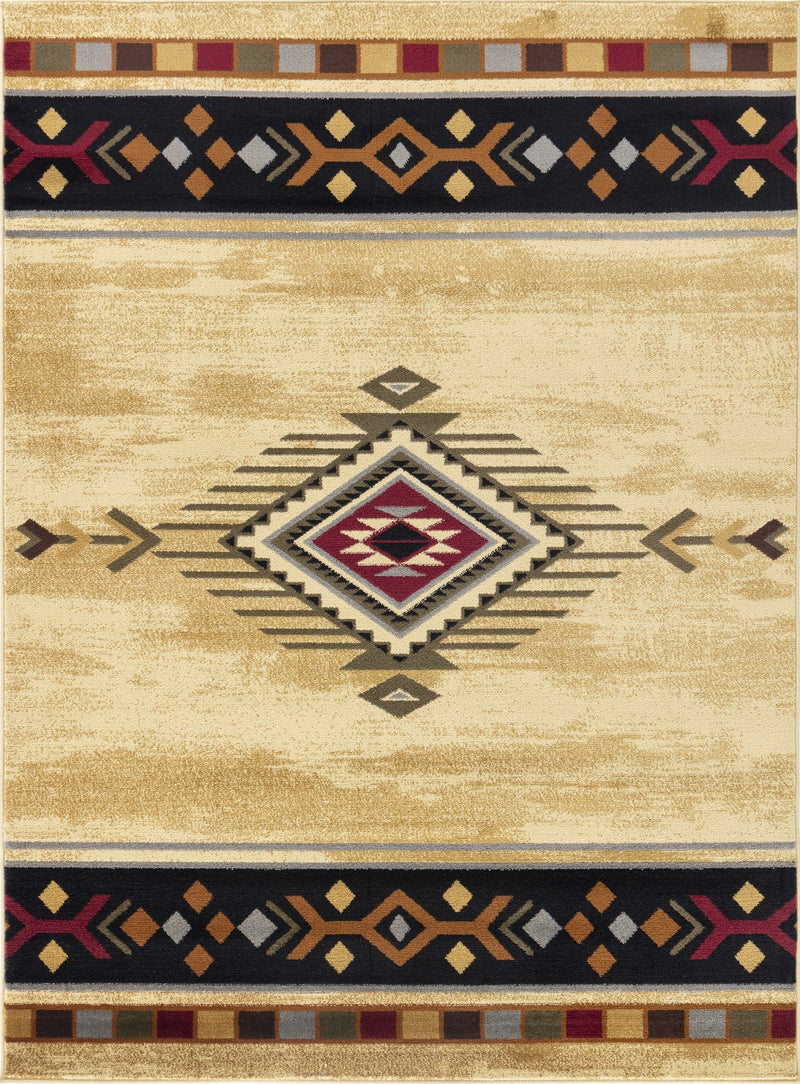 Tribes - 2' X 3' Southwest Area Rug - Cream / Polyester