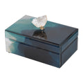 Bethany - Aqua Jewelry Box, Stackable Decorative Storage Boxes & Lids