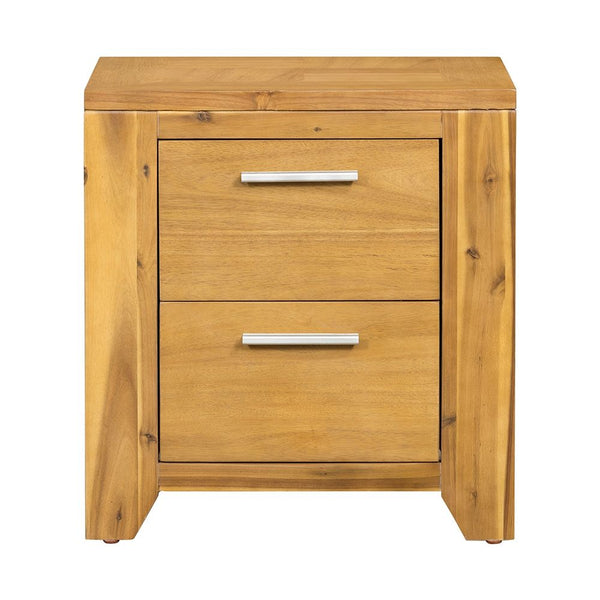 Compact Design Nightstand - Natural Brown