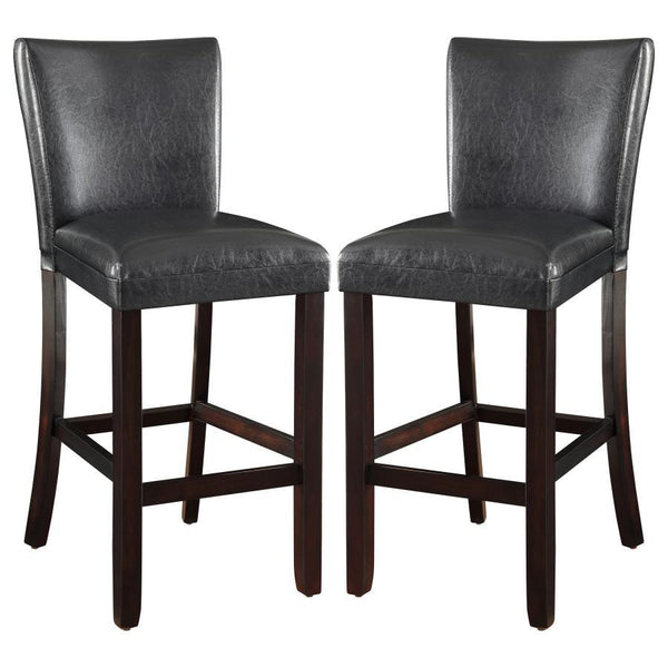 Alberton - Upholstered Bar Stools (Set of 2) - Black And Cappuccino