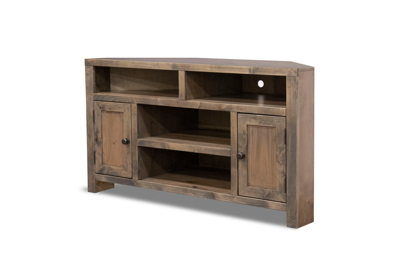 Joshua Creek - 52" Corner TV Stand For TVs Up To 55" - Barnwood