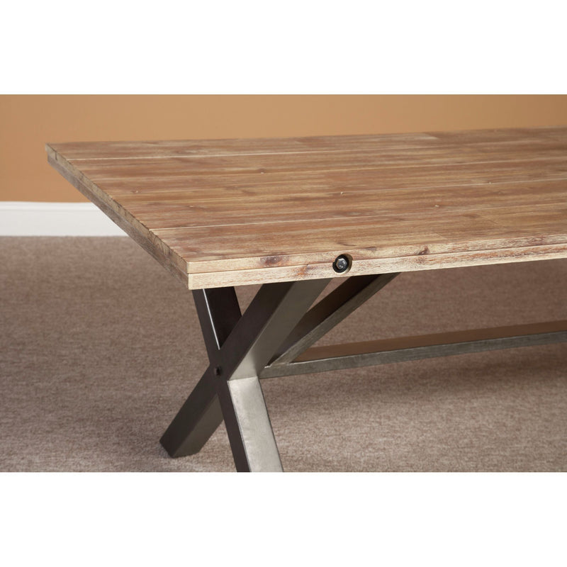 Callista - Rectangular Table - Beach/Natual Metal