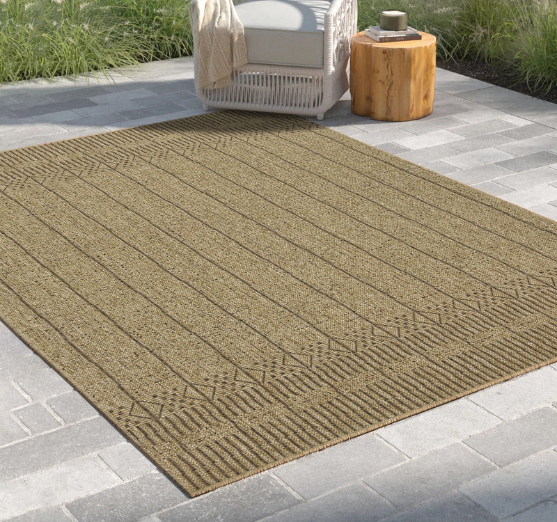 Earth - 7'10" X 10'3" Indoor / Outdoor Area Rug - Jute / Mocha