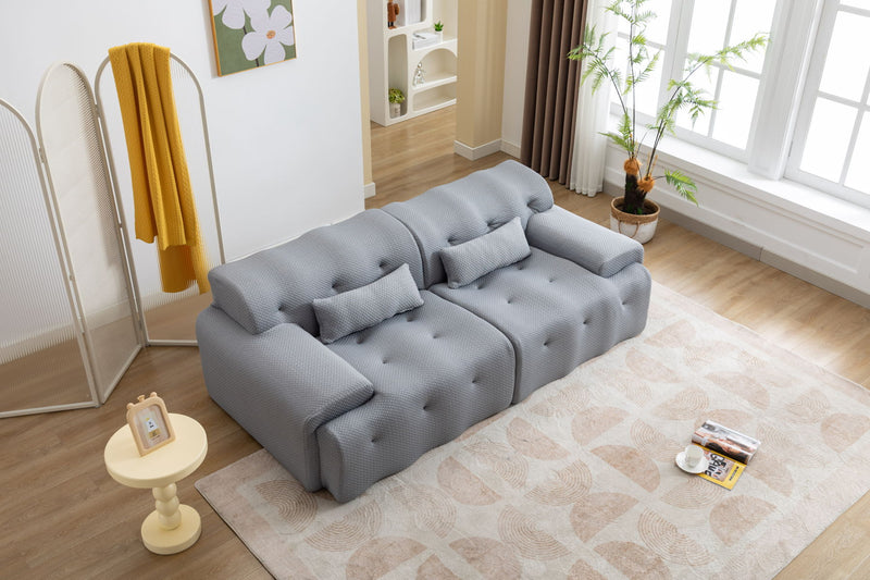 Large Size 2 Seater Sofa, Pure Foam Comfy Sofa Couch, Modern Lounge Sofa For Living Room, Apartment