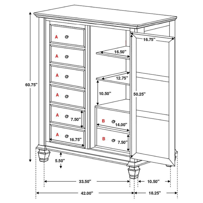 Sandy Beach - Man���s Chest with Concealed Storage