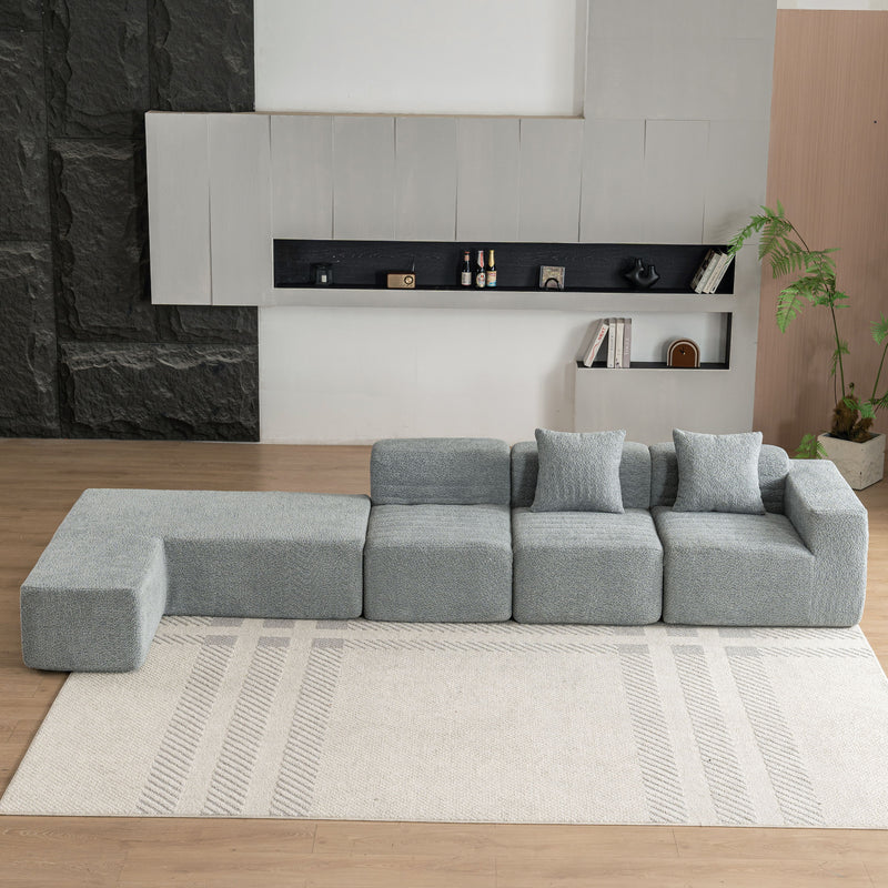 Sectional Sofa Full-Compressed Sofa Couch Free-Combined Sofa For Living Room