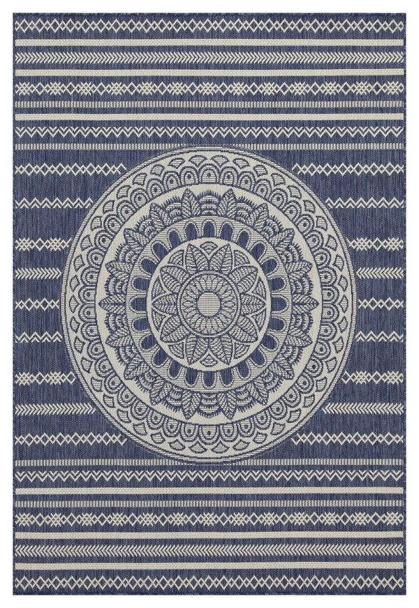 Sunshine - 5'3" X 7'3" Indoor / Outdoor Area Rug - Blue - Polypropylene