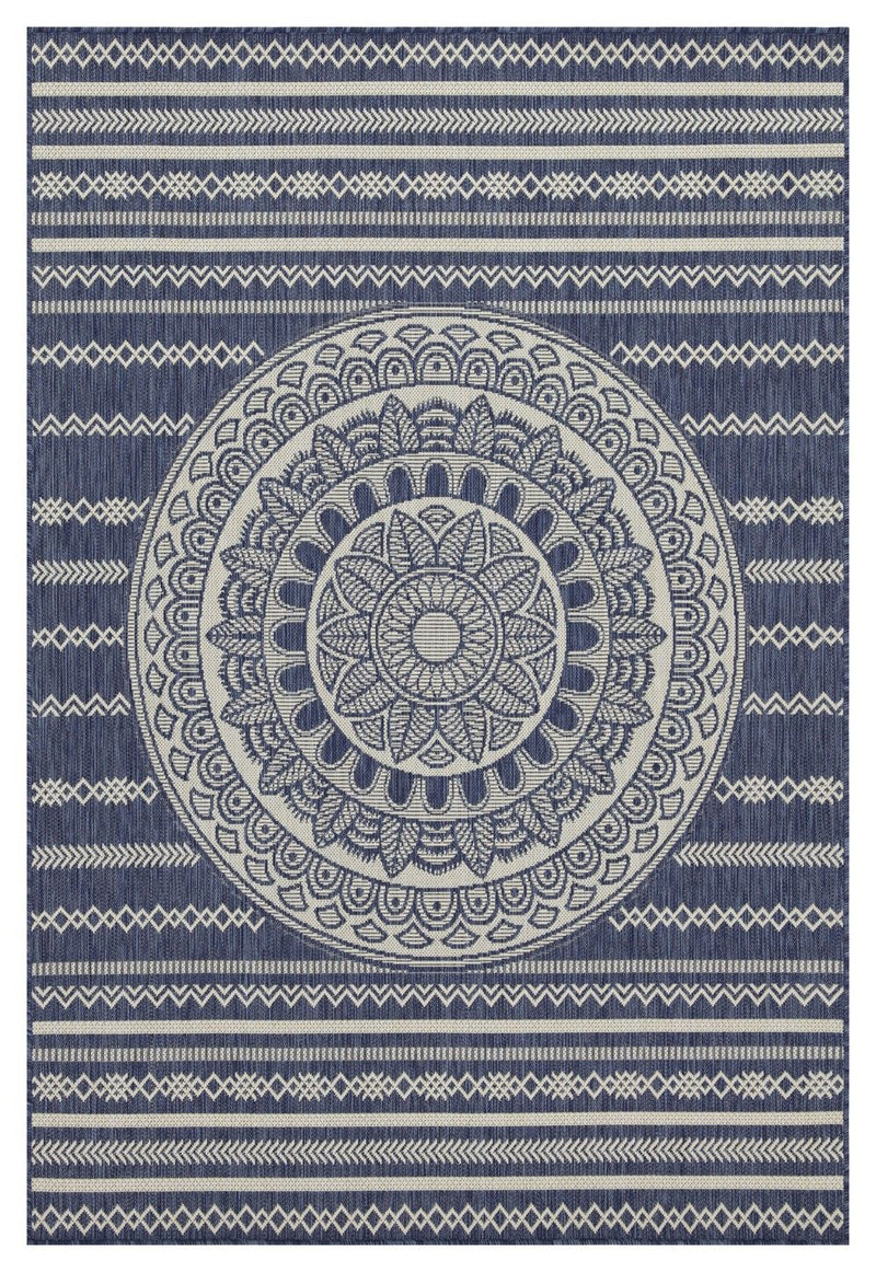 Sunshine - 5'3" X 7'3" Indoor / Outdoor Area Rug - Blue - Polypropylene