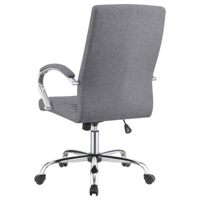 Abisko - Upholstered Office Chair With Casters - Gray And Chrome