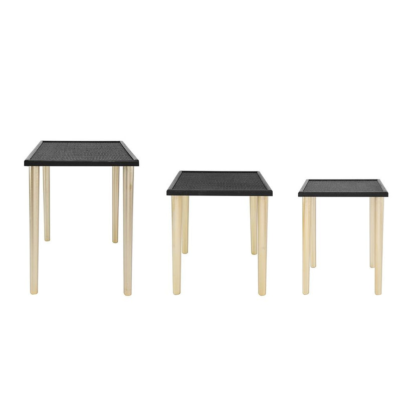 Side Tables (Set of 3) - Black / Gold