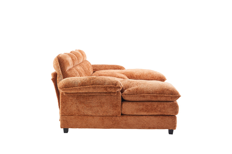 U-Shaped Profile Sofa, Including Two Single Seats And Two Chaise, Modular Sofa, Chenille Sofa