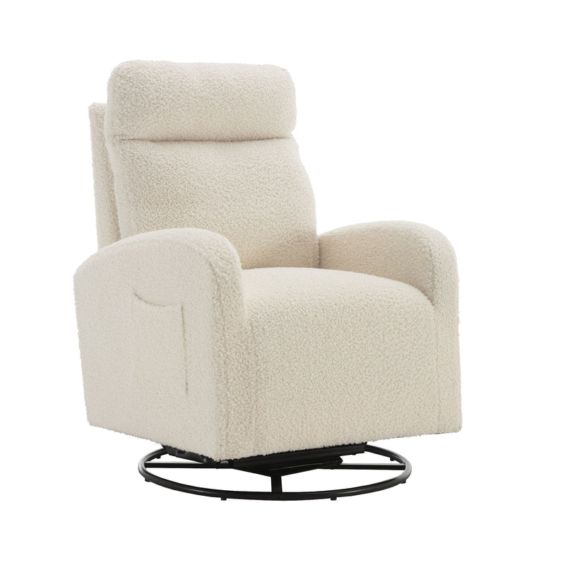 Jiada - Upholstered Swivel Glider Rocking Chair For Nursery Modern Style One Left Bag