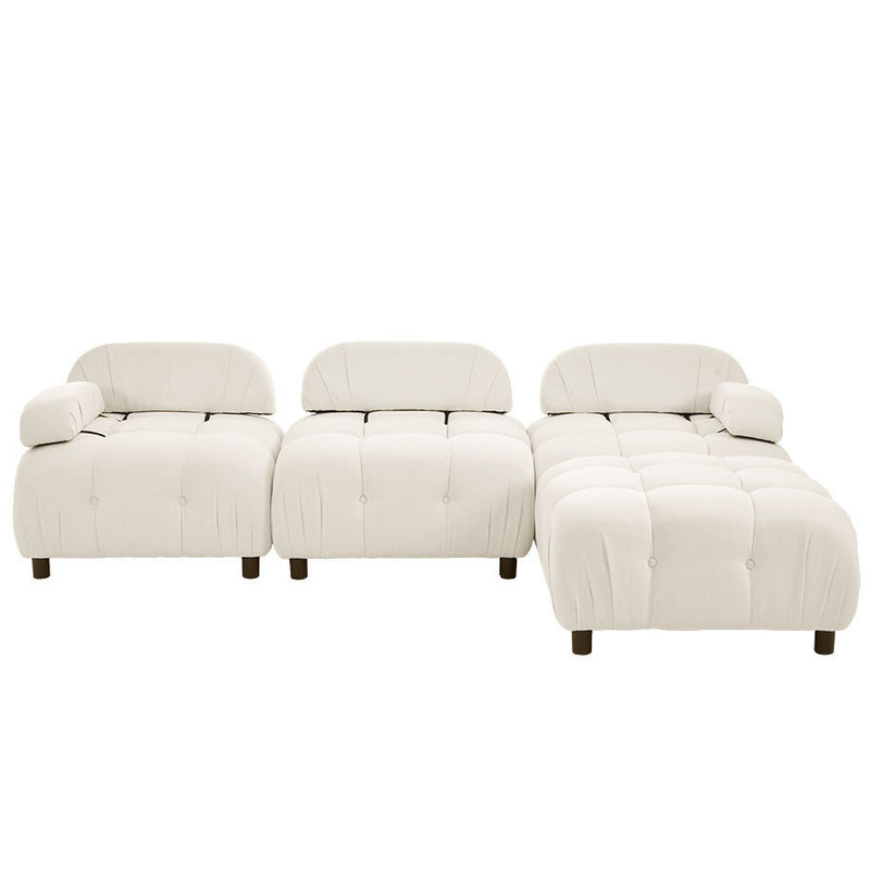 U_STYLE Upholstery Modular Convertible Sectional Sofa, L Shaped Couch with Reversible Chaise