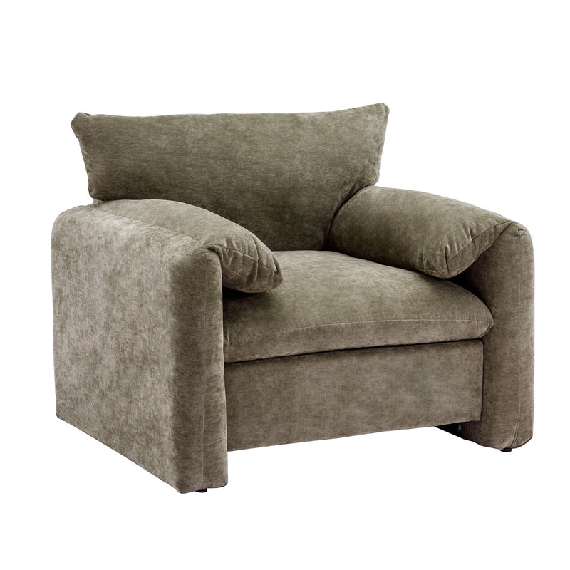 Modern Style Chenille Oversized Armchair Accent Chair Single Sofa Lounge Chair For Living Room, Bedroom