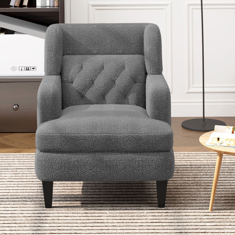 Upholstered Accent Chair Tufted Armchair For Living Room And Bedroom