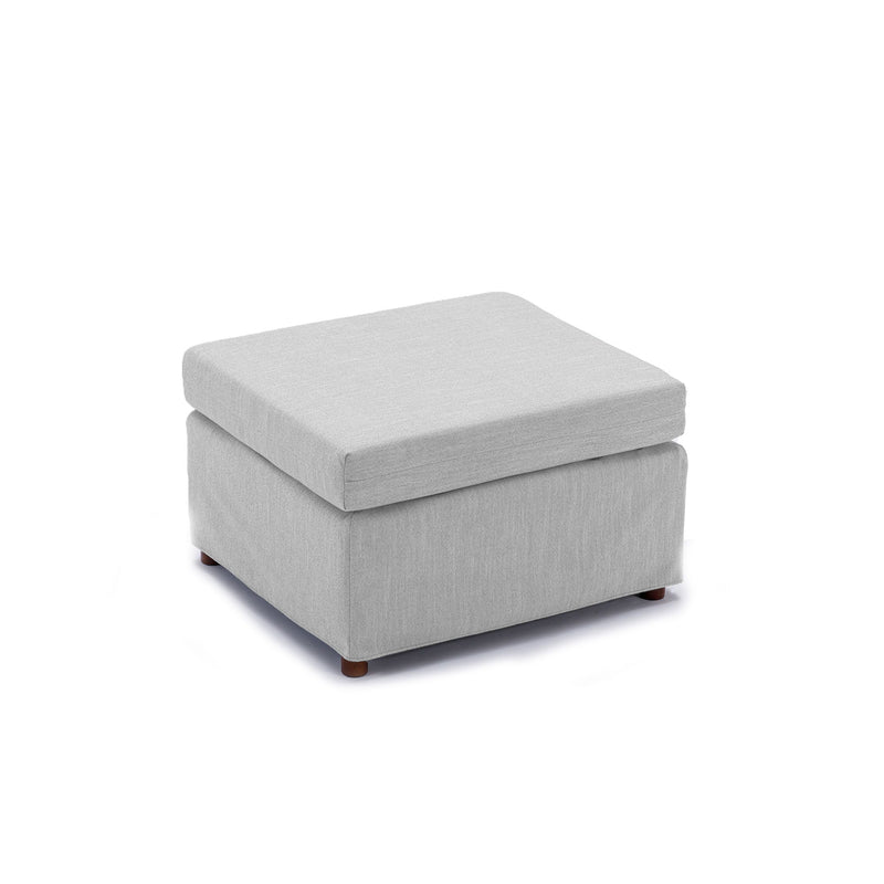 3 Seat Module Sectional Sofa Couch With 2 Ottoman For Living Room, Seat Cushion And Back Cushion Non-Removable And Non-Washable