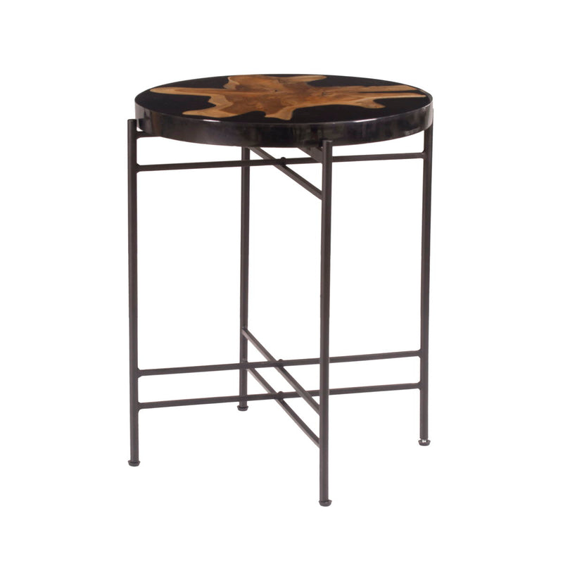 Side Table - Black / Brown