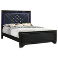 Penelope - Wood LED Panel Bed