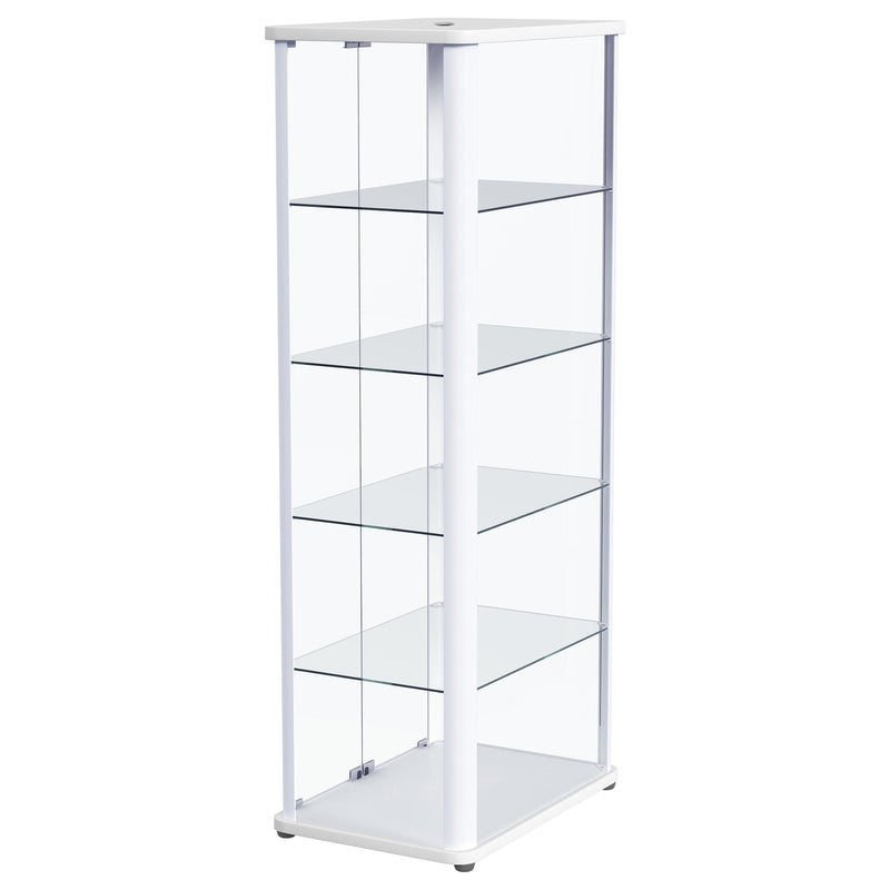 Aero - 5-Shelf Display Curio Cabinet With Led Lighting