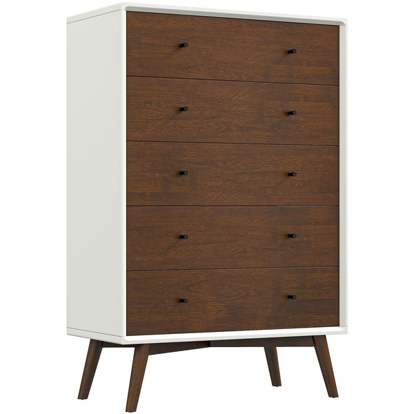 Caroline - Mid-Century Modern Solid Wood Chest - White