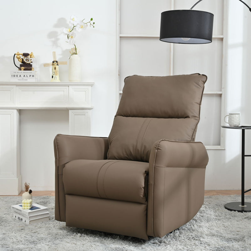 270 Power Swivel Rocker Recliner Chair, Electric Glider Reclining Sofa With USB Ports, Power Swivel Glider, Rocking Chair Nursery Recliners For Living Room Bedroom - Brown